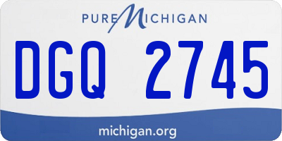 MI license plate DGQ2745