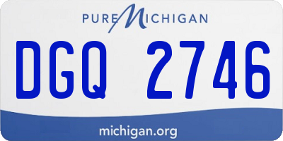 MI license plate DGQ2746