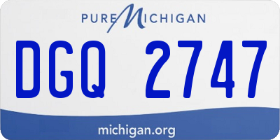 MI license plate DGQ2747