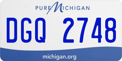 MI license plate DGQ2748