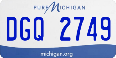 MI license plate DGQ2749