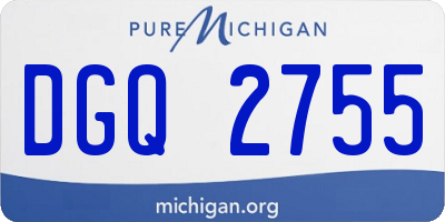 MI license plate DGQ2755