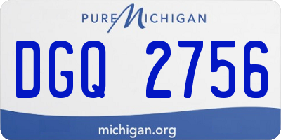 MI license plate DGQ2756