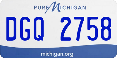 MI license plate DGQ2758