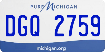 MI license plate DGQ2759