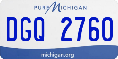 MI license plate DGQ2760