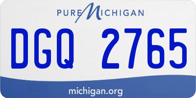 MI license plate DGQ2765