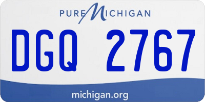 MI license plate DGQ2767