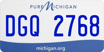 MI license plate DGQ2768