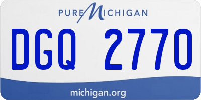 MI license plate DGQ2770