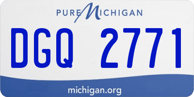 MI license plate DGQ2771