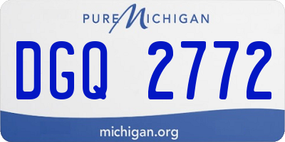 MI license plate DGQ2772
