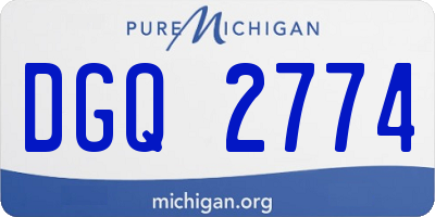 MI license plate DGQ2774