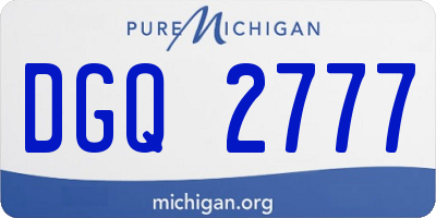 MI license plate DGQ2777