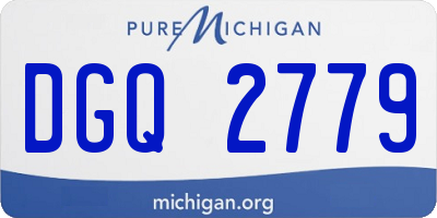 MI license plate DGQ2779