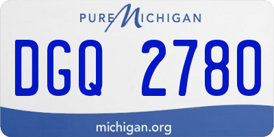 MI license plate DGQ2780