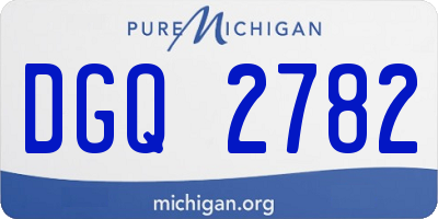 MI license plate DGQ2782
