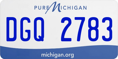 MI license plate DGQ2783