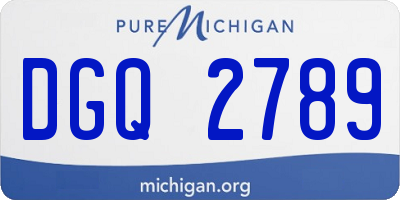 MI license plate DGQ2789