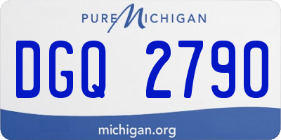 MI license plate DGQ2790