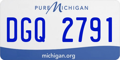 MI license plate DGQ2791