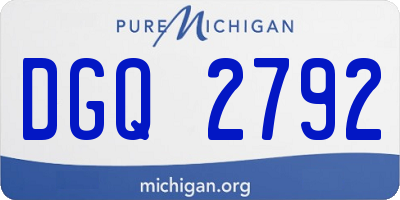 MI license plate DGQ2792