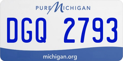 MI license plate DGQ2793