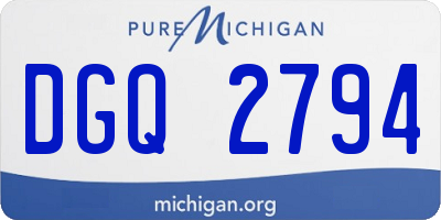 MI license plate DGQ2794