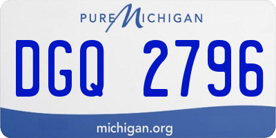 MI license plate DGQ2796