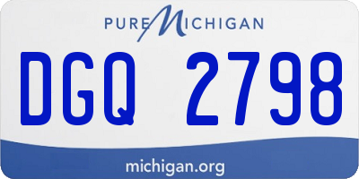 MI license plate DGQ2798