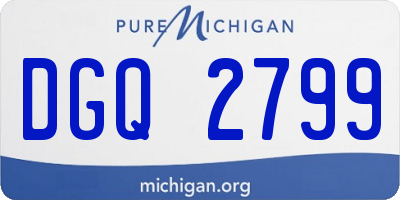 MI license plate DGQ2799