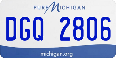 MI license plate DGQ2806