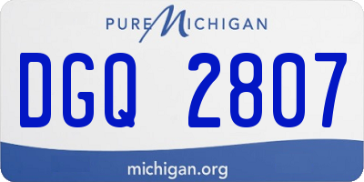 MI license plate DGQ2807