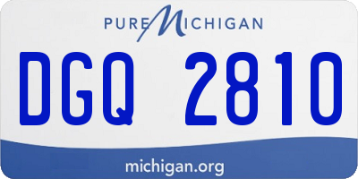 MI license plate DGQ2810