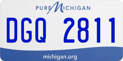MI license plate DGQ2811
