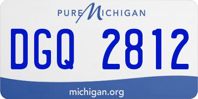 MI license plate DGQ2812