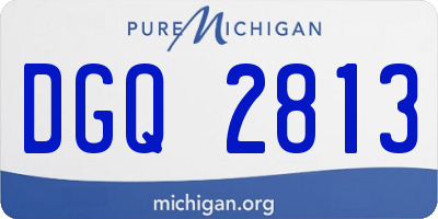 MI license plate DGQ2813