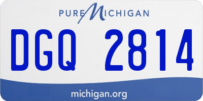 MI license plate DGQ2814