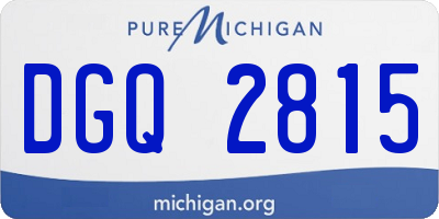MI license plate DGQ2815