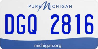 MI license plate DGQ2816