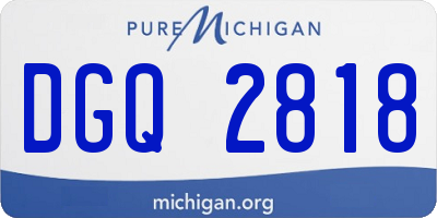 MI license plate DGQ2818