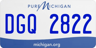 MI license plate DGQ2822