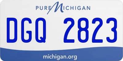 MI license plate DGQ2823
