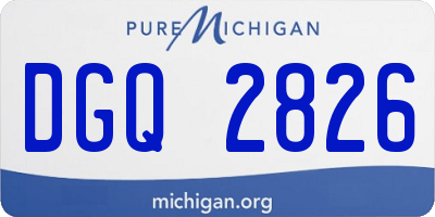 MI license plate DGQ2826