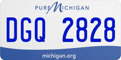 MI license plate DGQ2828