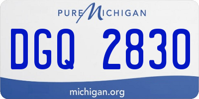 MI license plate DGQ2830