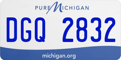 MI license plate DGQ2832