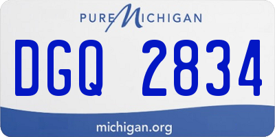 MI license plate DGQ2834