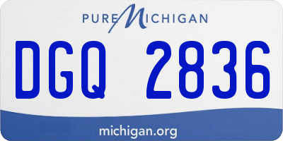 MI license plate DGQ2836