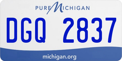 MI license plate DGQ2837